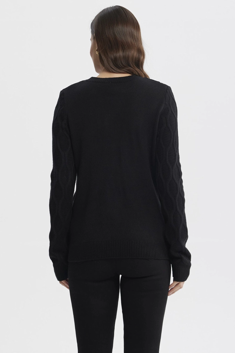 SWEATER MUJER CASUAL NEGRO - 3