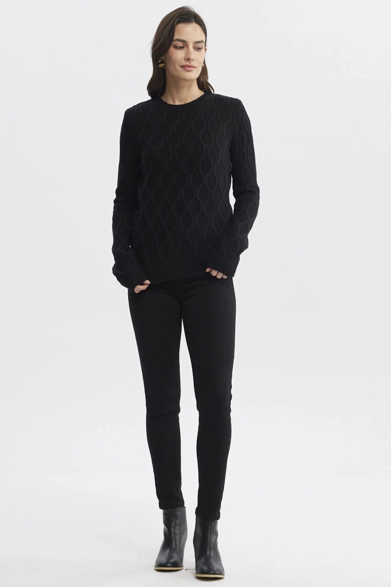 SWEATER MUJER CASUAL NEGRO - 5