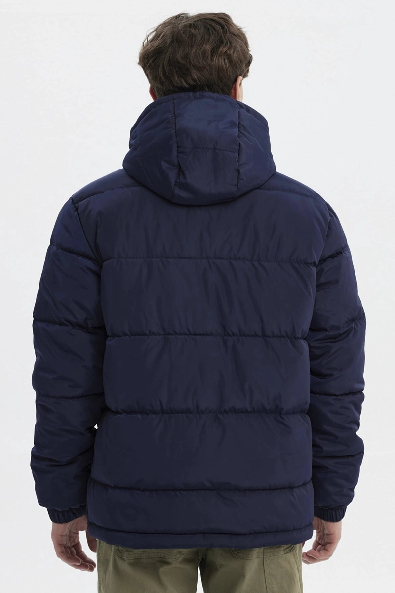 PARKA HOMBRE BASICA LISA AZUL MARINO - 3