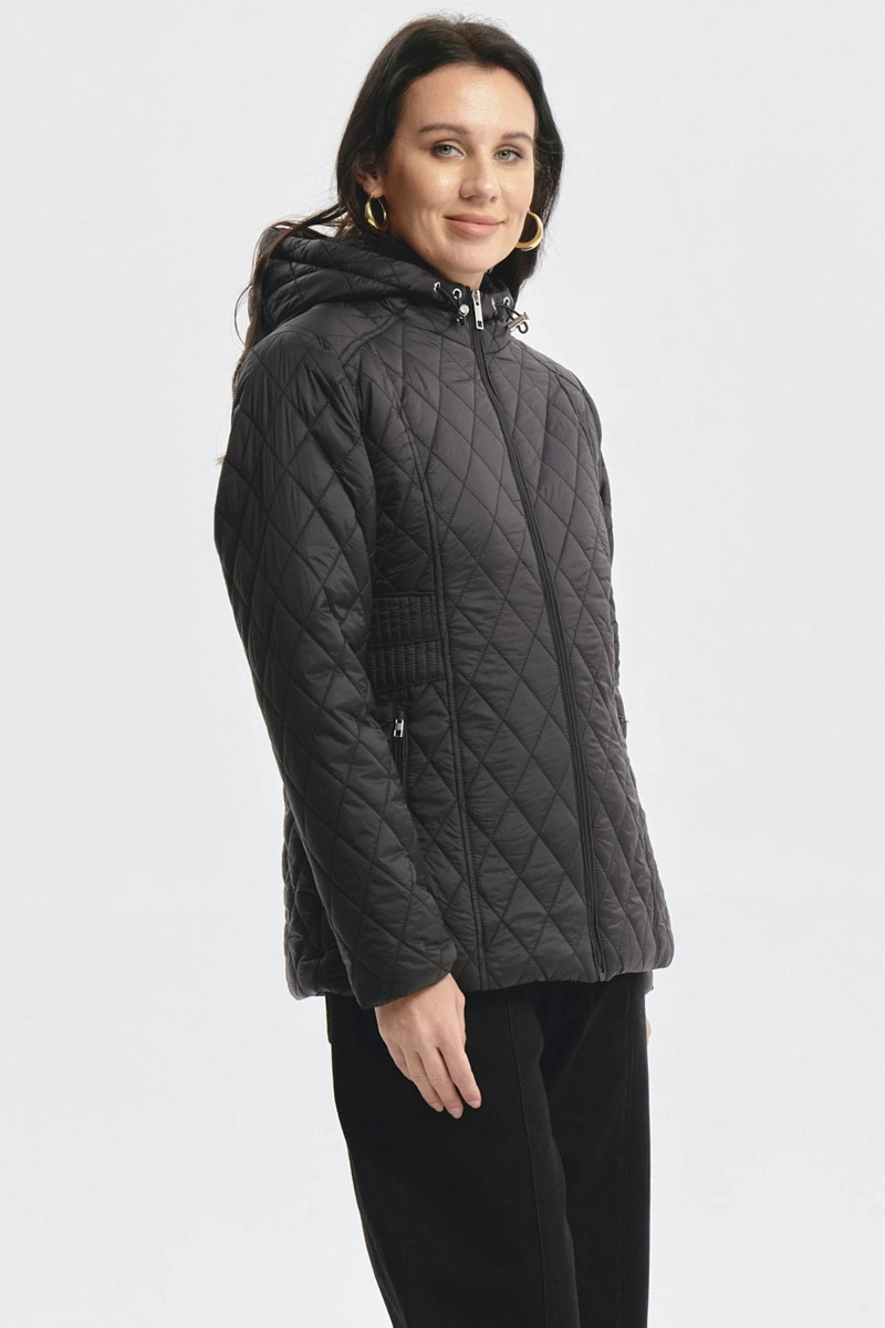 PARKA MUJER CON CHIPORRO NEGRO - 2