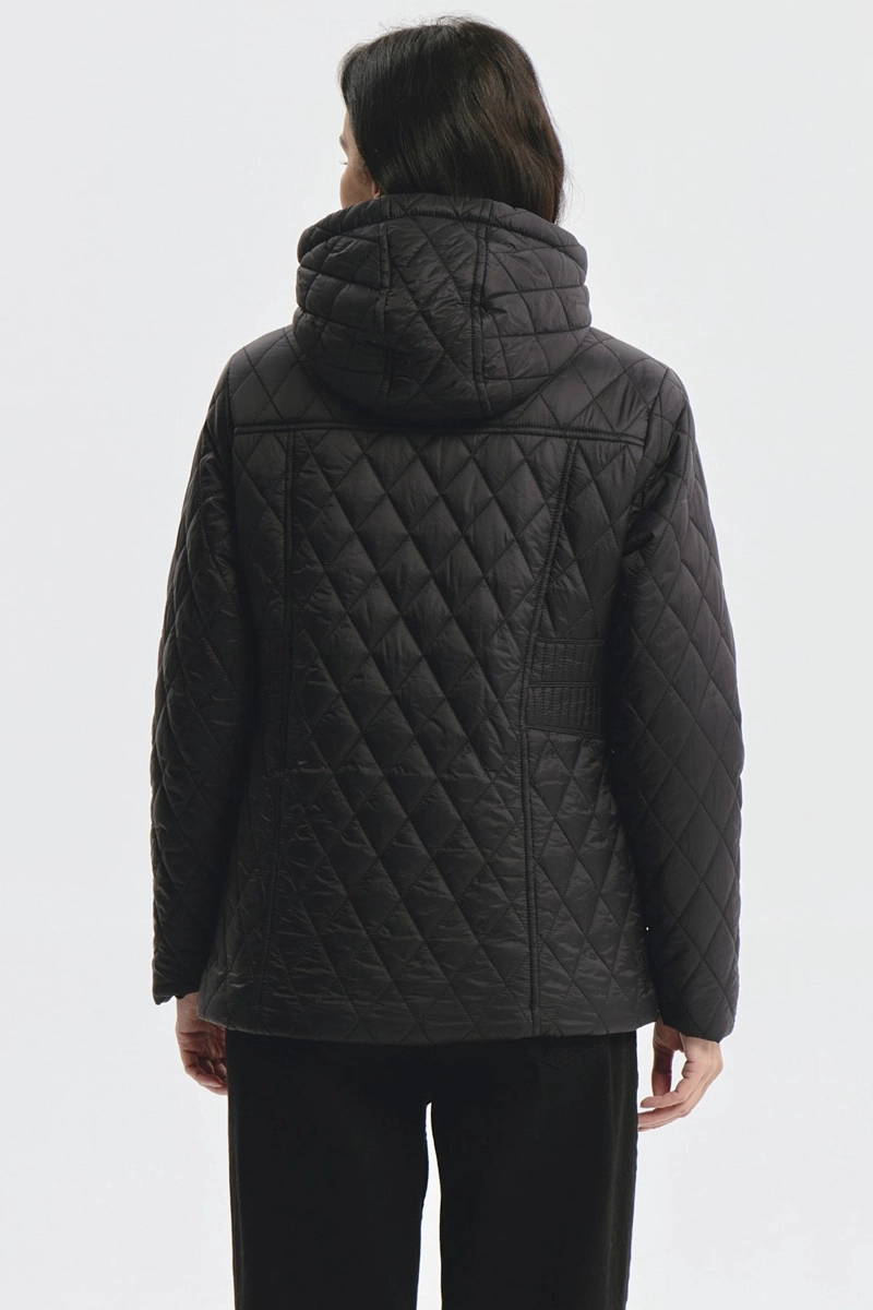 PARKA MUJER CON CHIPORRO NEGRO - 3