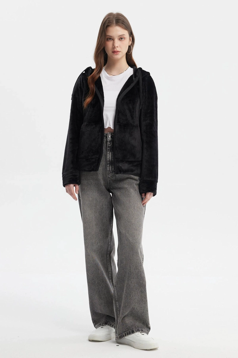 POLAR MUJER ABIERTO PLUSH NEGRO - 4