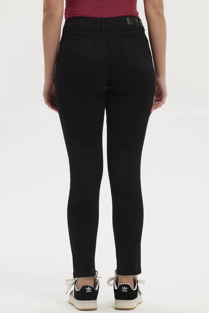 JEANS MUJER JENNY SKINNY NEGRO - 3