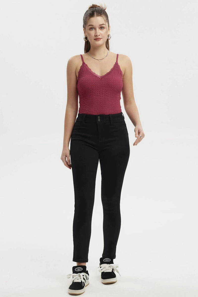 JEANS MUJER JENNY SKINNY NEGRO - 4