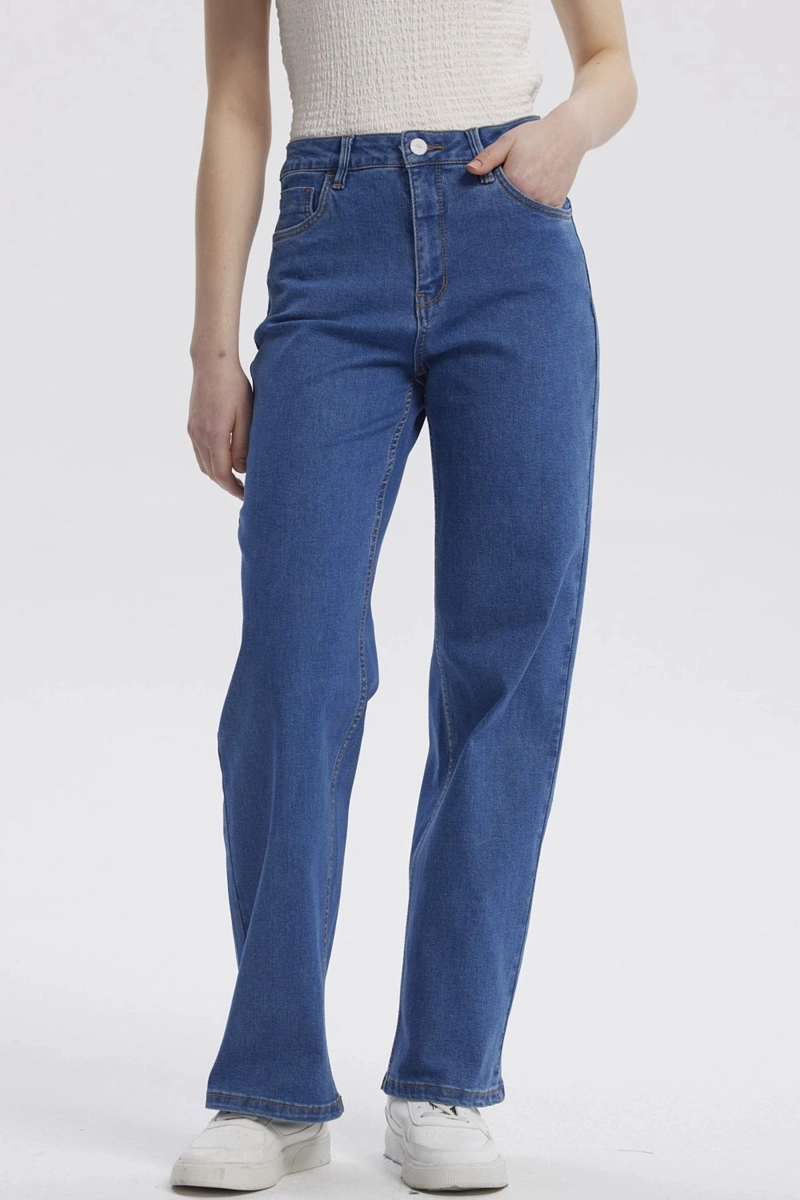 JEANS MUJER WIDE LEG SOFIA AZUL - 1