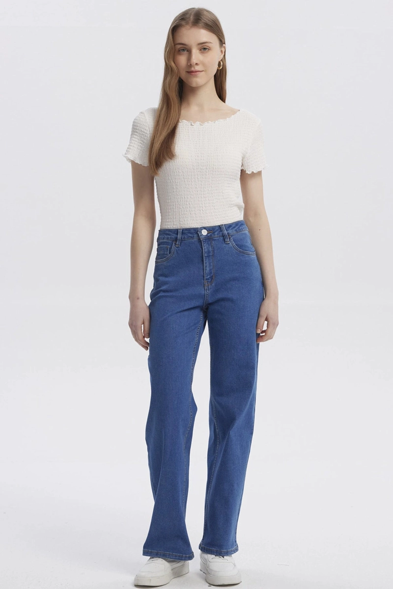 JEANS MUJER WIDE LEG SOFIA AZUL - 4
