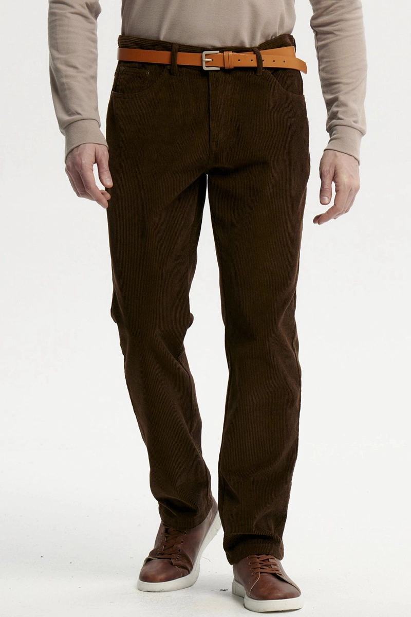 PANTALON HOMBRE COTELE  CAFE  OSCURO - 1