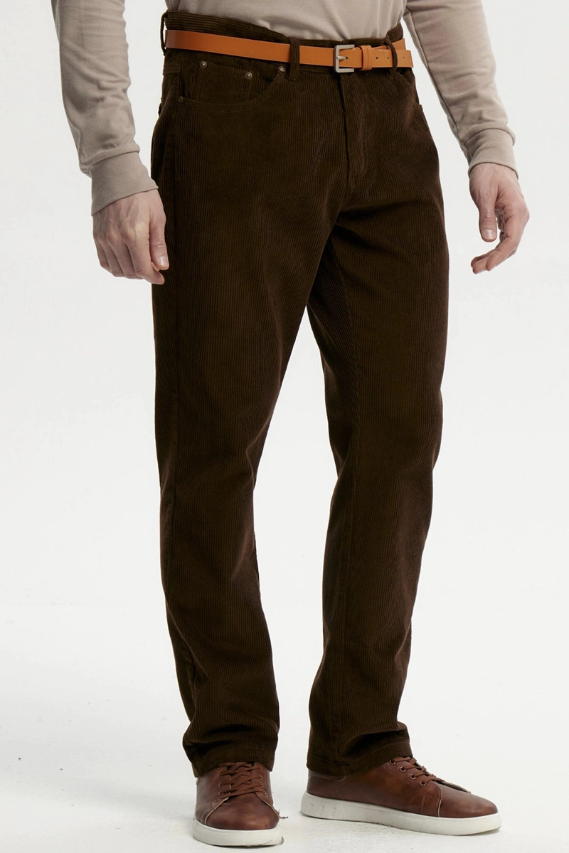 PANTALON HOMBRE COTELE  CAFE  OSCURO - 2