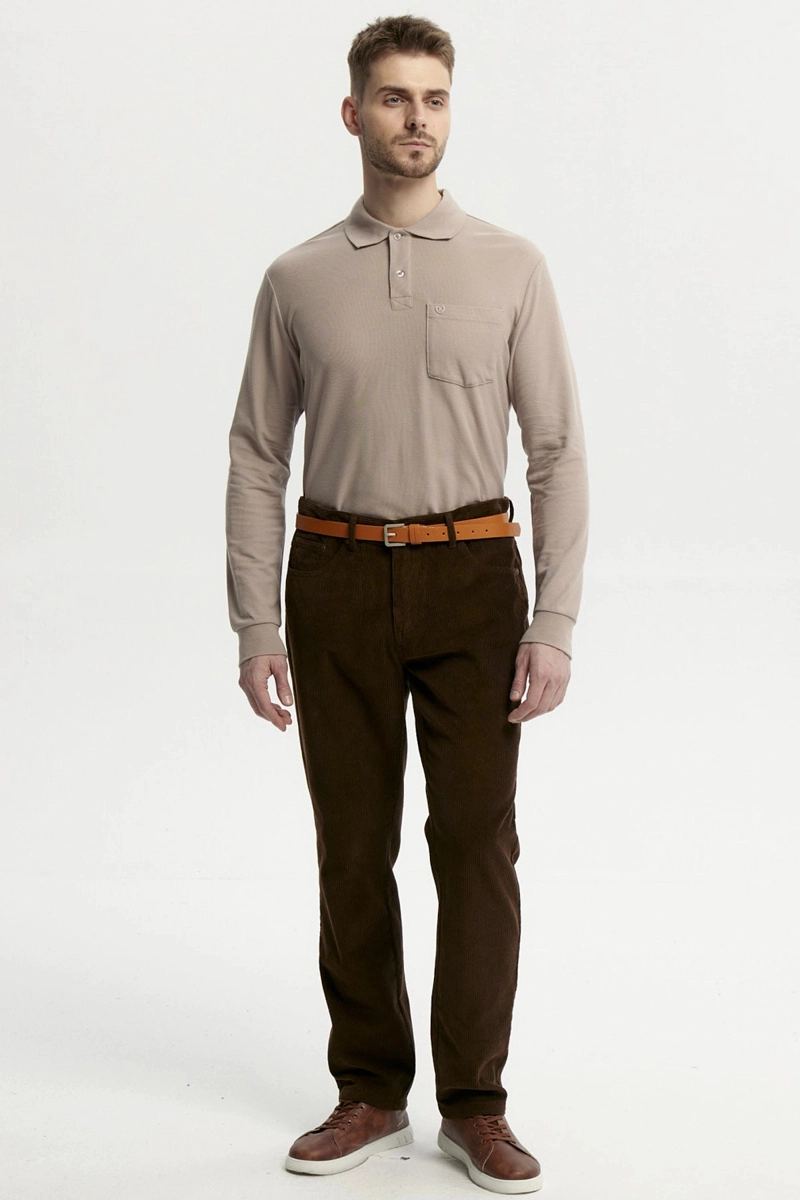 PANTALON HOMBRE COTELE  CAFE  OSCURO - 4
