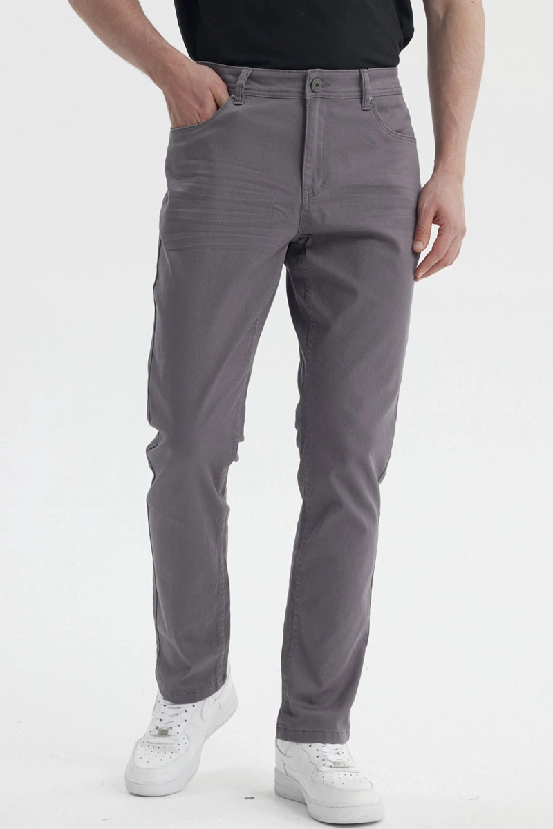 JEANS HOMBRE SLIM COLOR GRIS - 1