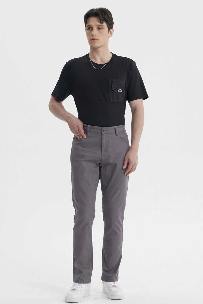 JEANS HOMBRE SLIM COLOR GRIS - 4