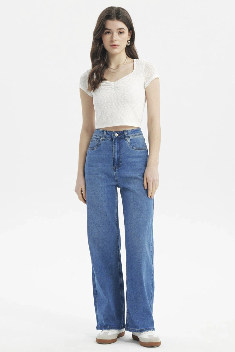 JEANS MUJER BAGGY AZUL - 4