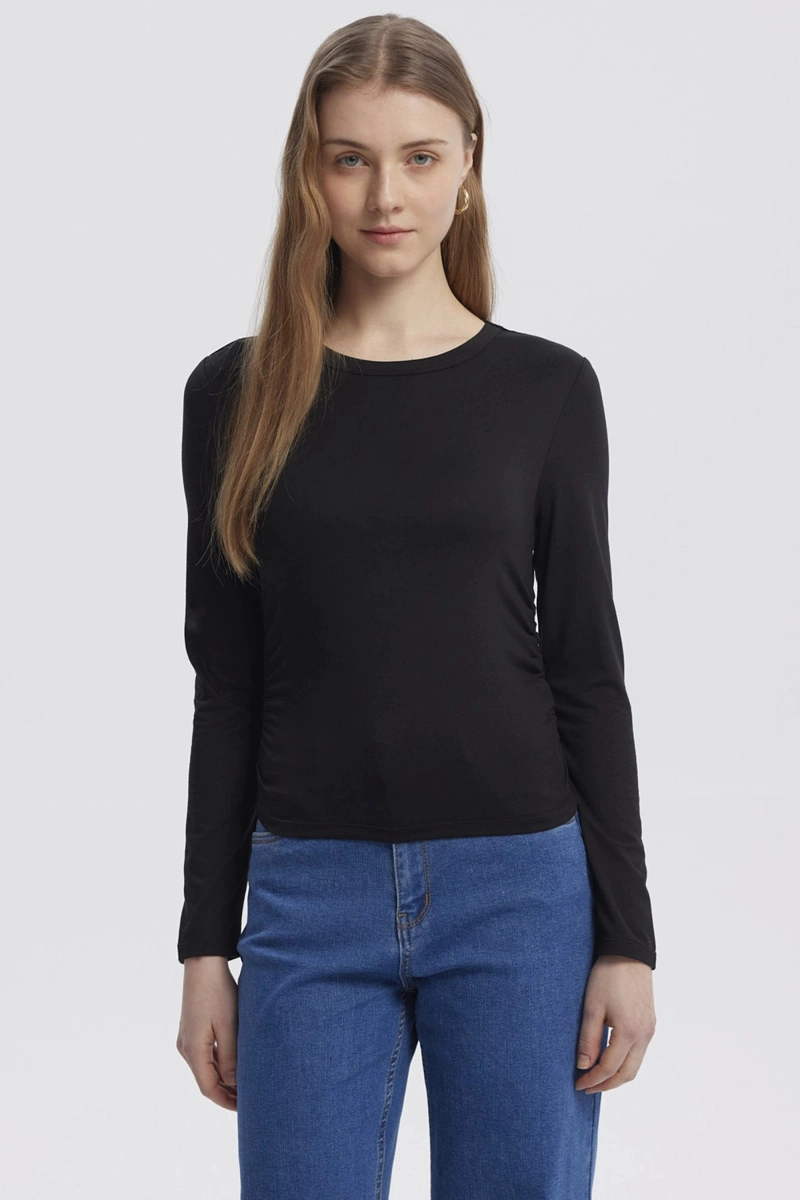 POLERA MUJER BASIC NEGRO - 1
