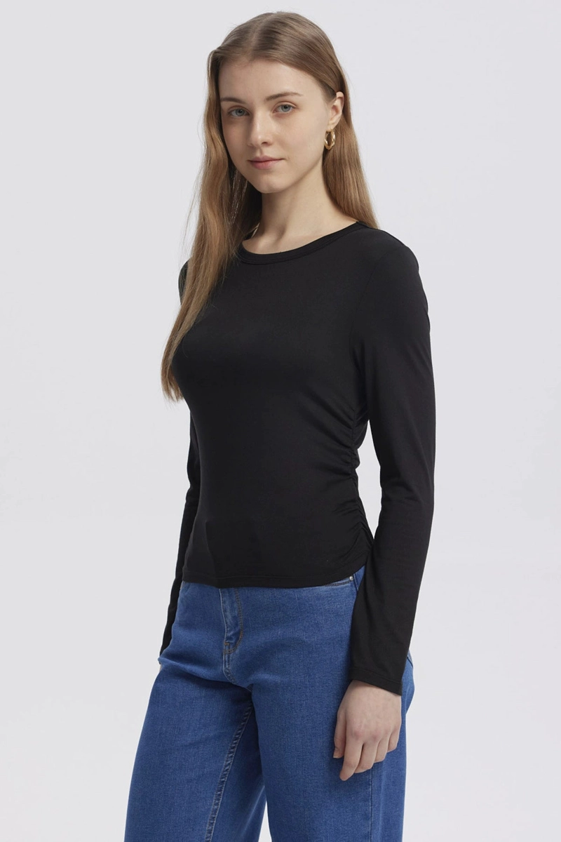 POLERA MUJER BASIC NEGRO - 2