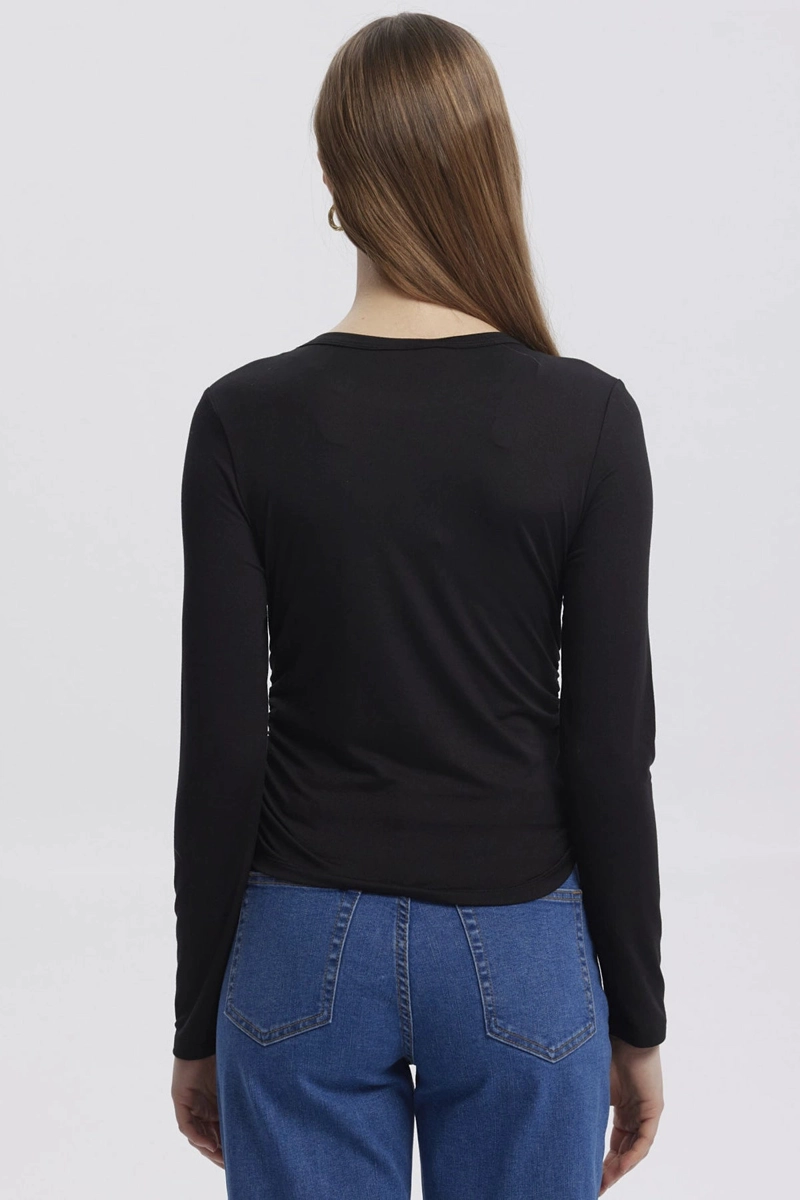 POLERA MUJER BASIC NEGRO - 3