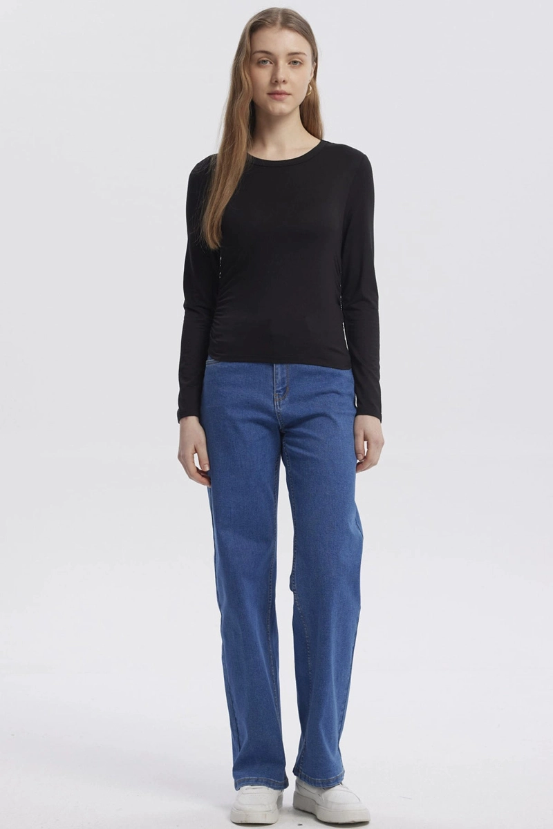POLERA MUJER BASIC NEGRO - 4