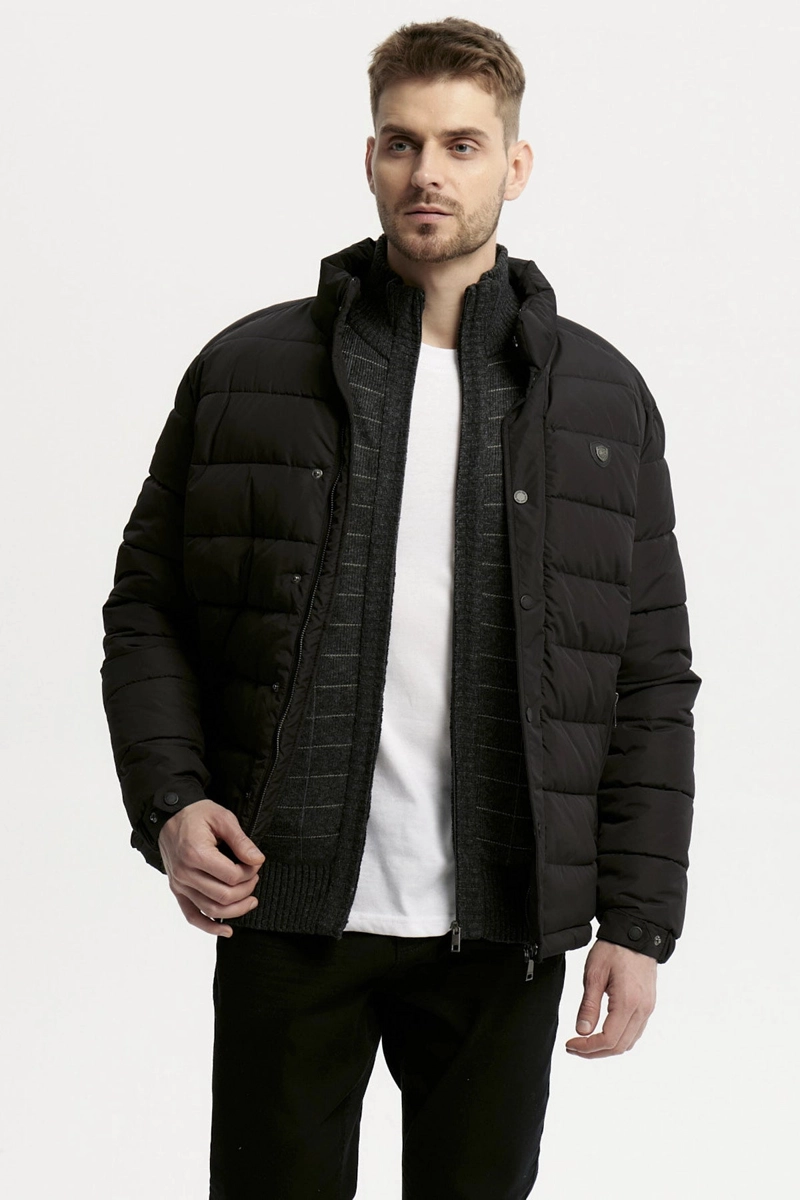 PARKA HOMBRE SLIM NEGRO - 1
