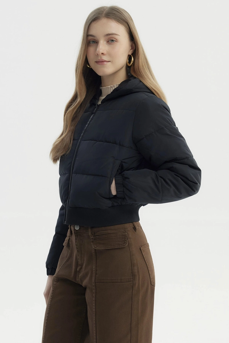 PARKA MUJER PUFFA CHIPORRO NEGRO - 2