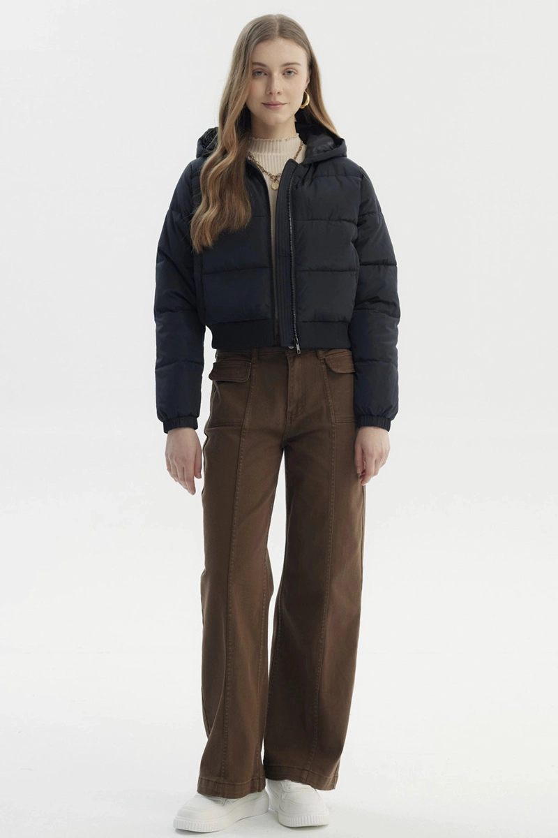 PARKA MUJER PUFFA CHIPORRO NEGRO - 4