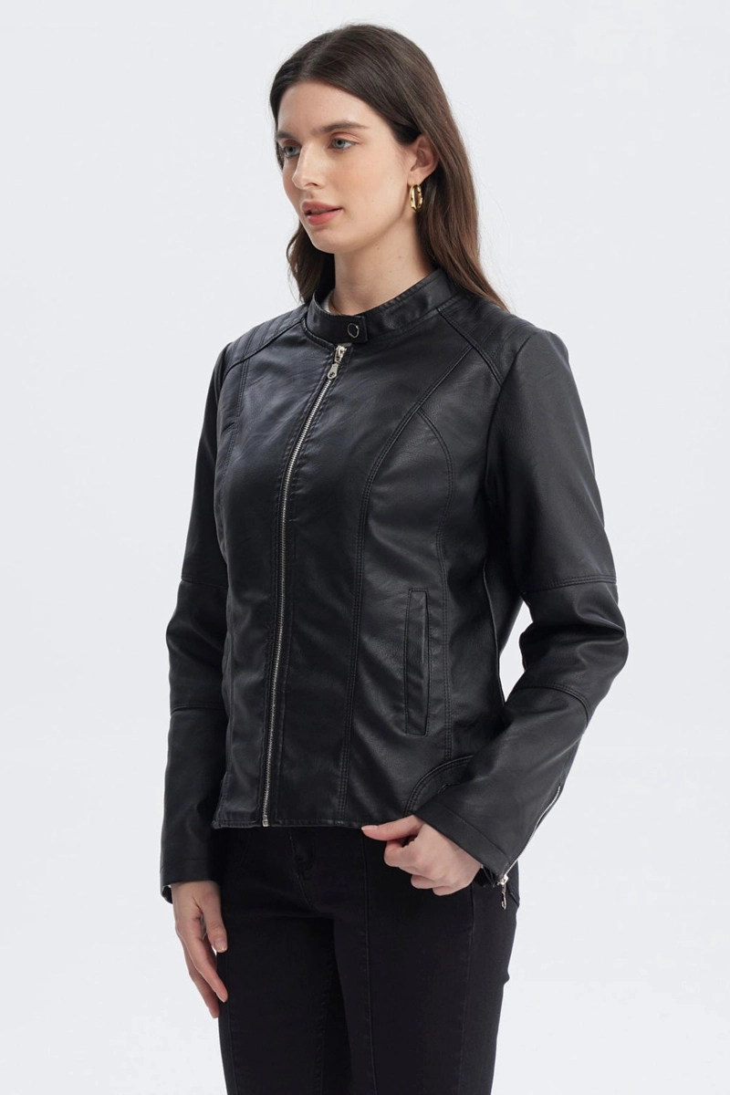 CHAQUETA MUJER AJUSTADO NEGRO - 2