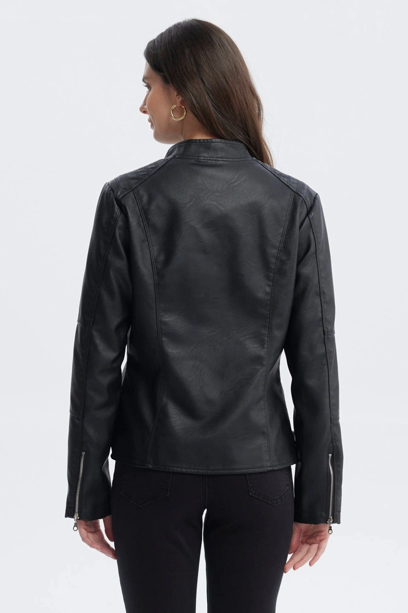 CHAQUETA MUJER AJUSTADO NEGRO - 3