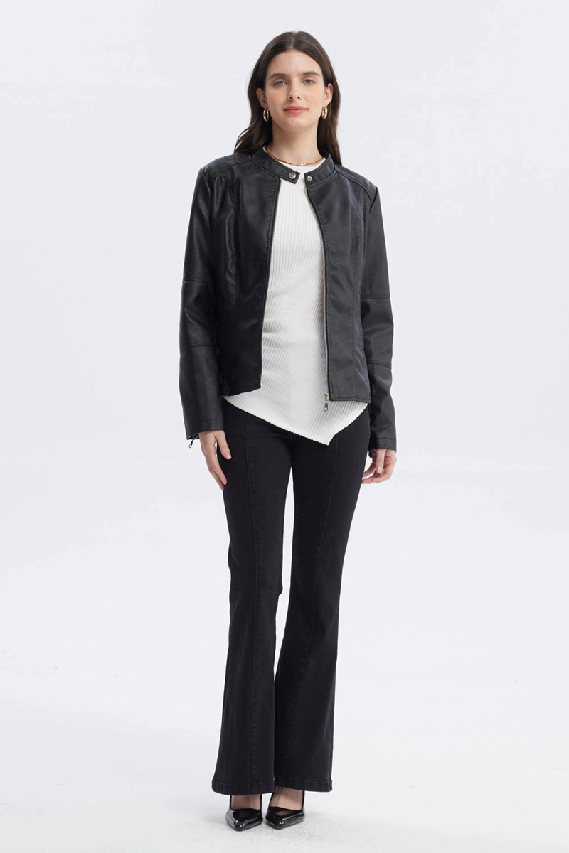 CHAQUETA MUJER AJUSTADO NEGRO - 5