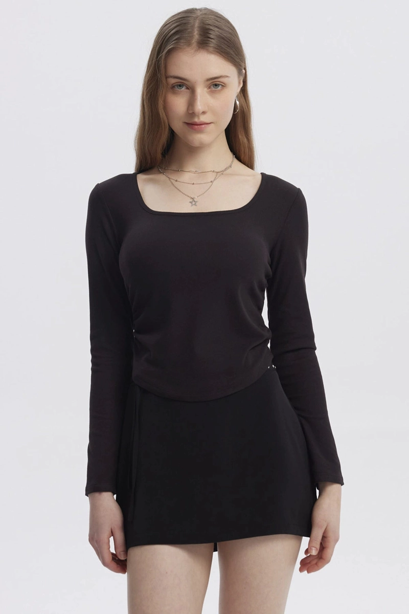 POLERA MUJER BASIC NEGRO - 1