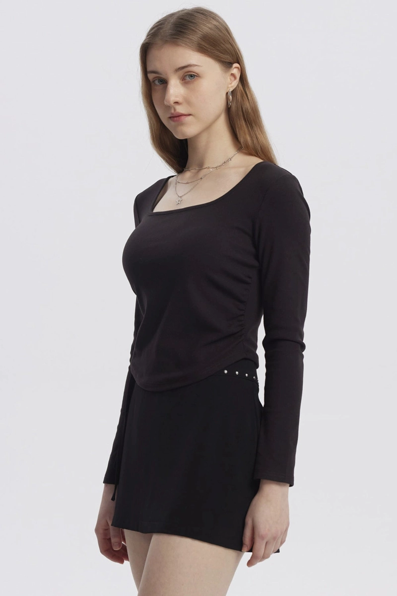 POLERA MUJER BASIC NEGRO - 2