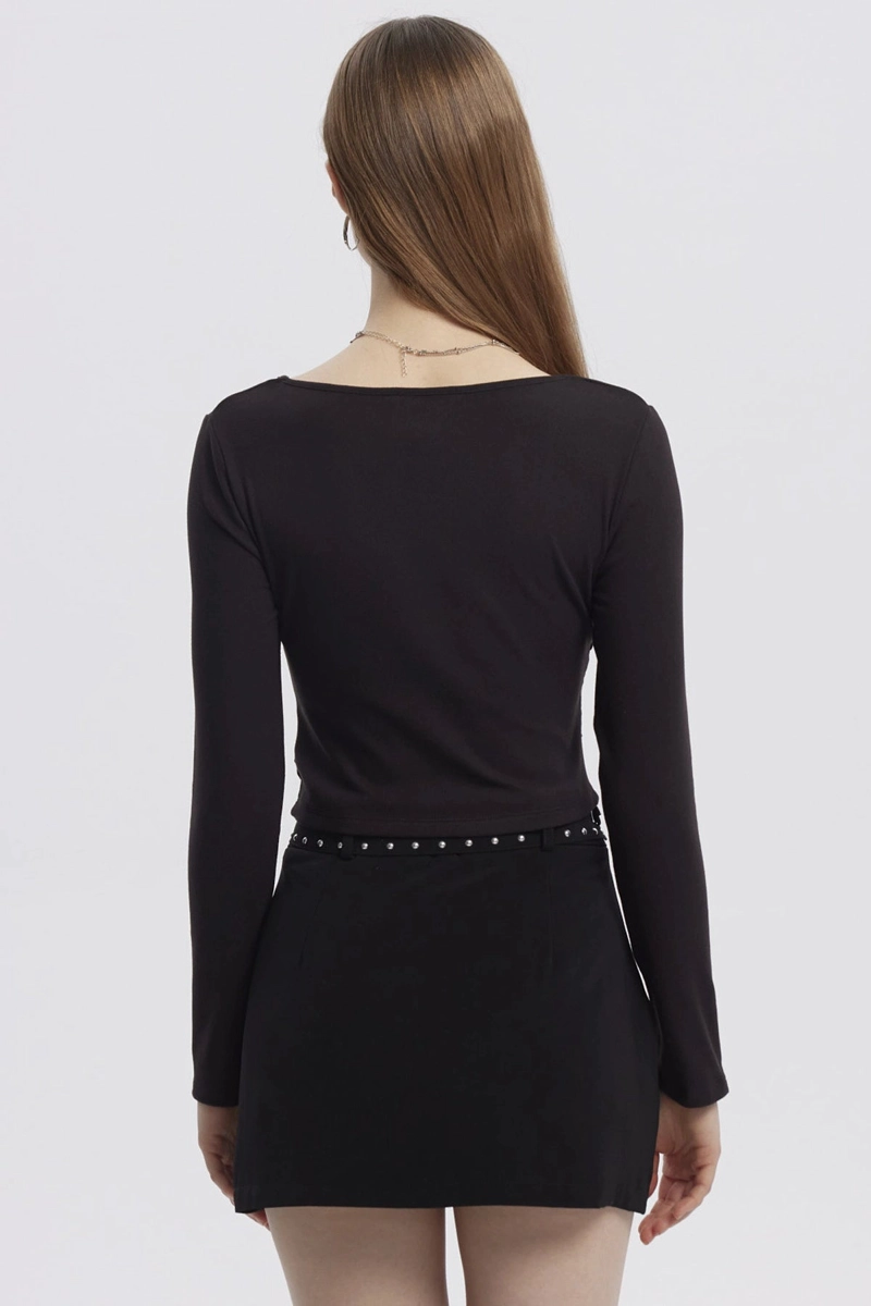 POLERA MUJER BASIC NEGRO - 3