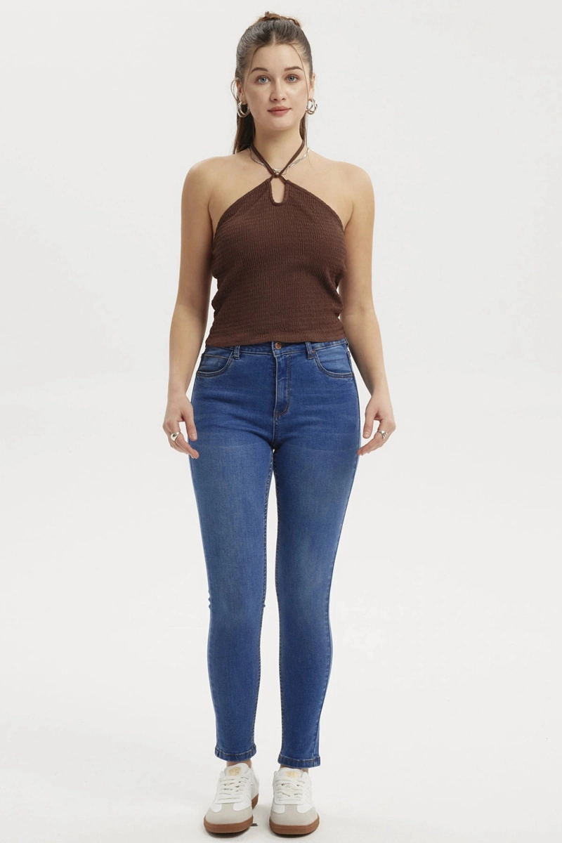 JEANS MUJER SUPER SKINNY ESTELA AZUL - 5