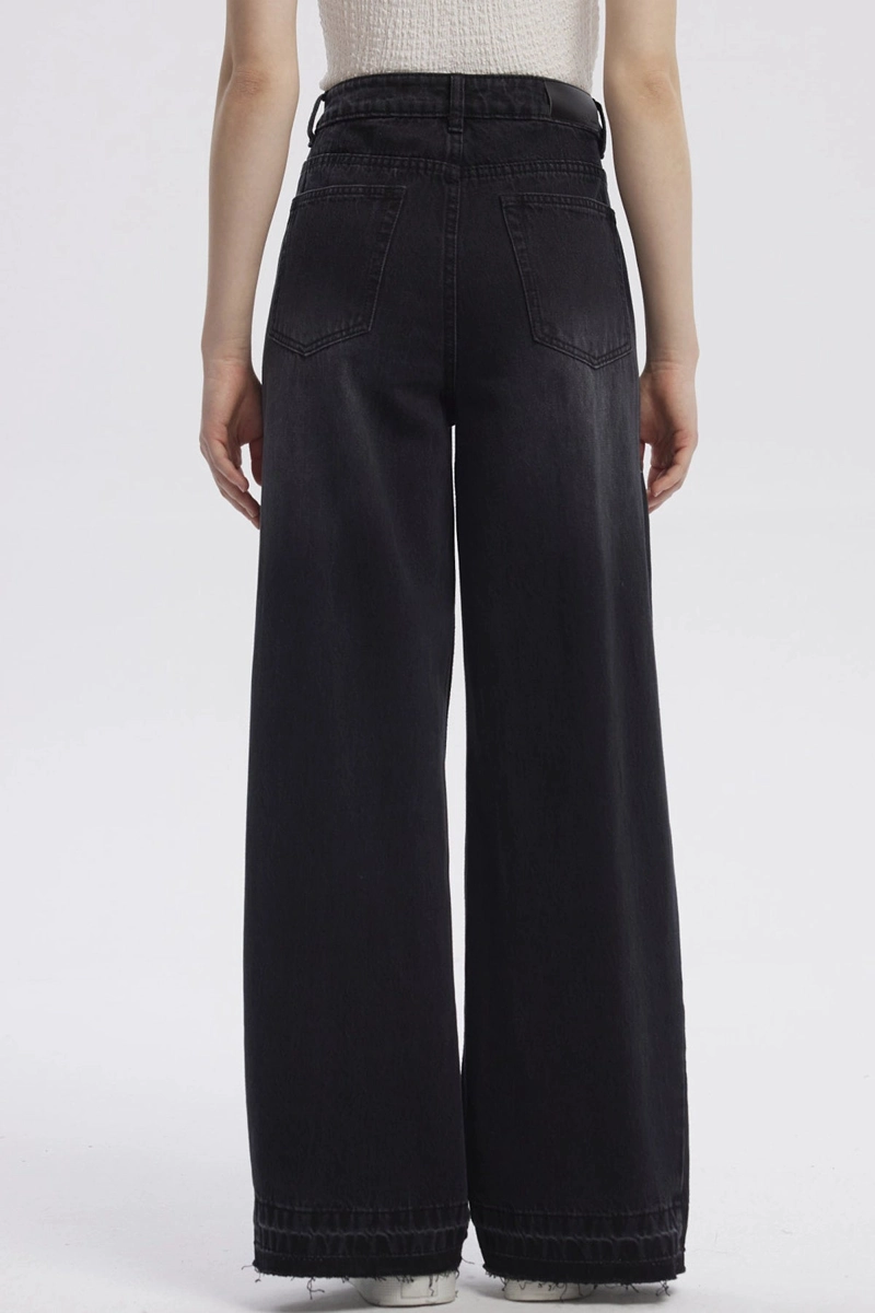 JEANS MUJER MODA WIDE LEG NEGRO - 3