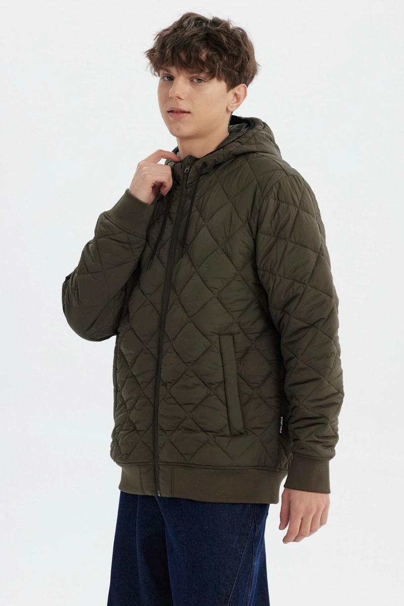 PARKA HOMBRE SLIM VERDE MILITAR - 2