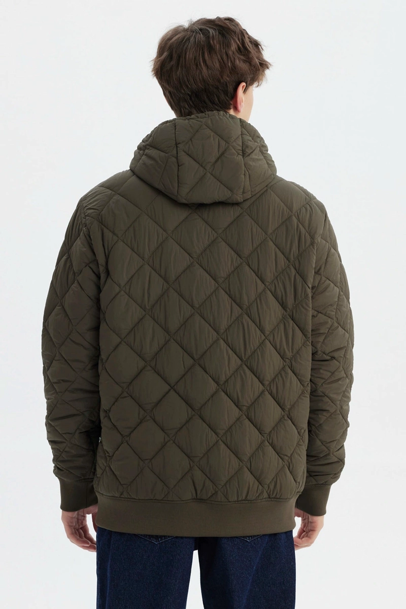 PARKA HOMBRE SLIM VERDE MILITAR - 3