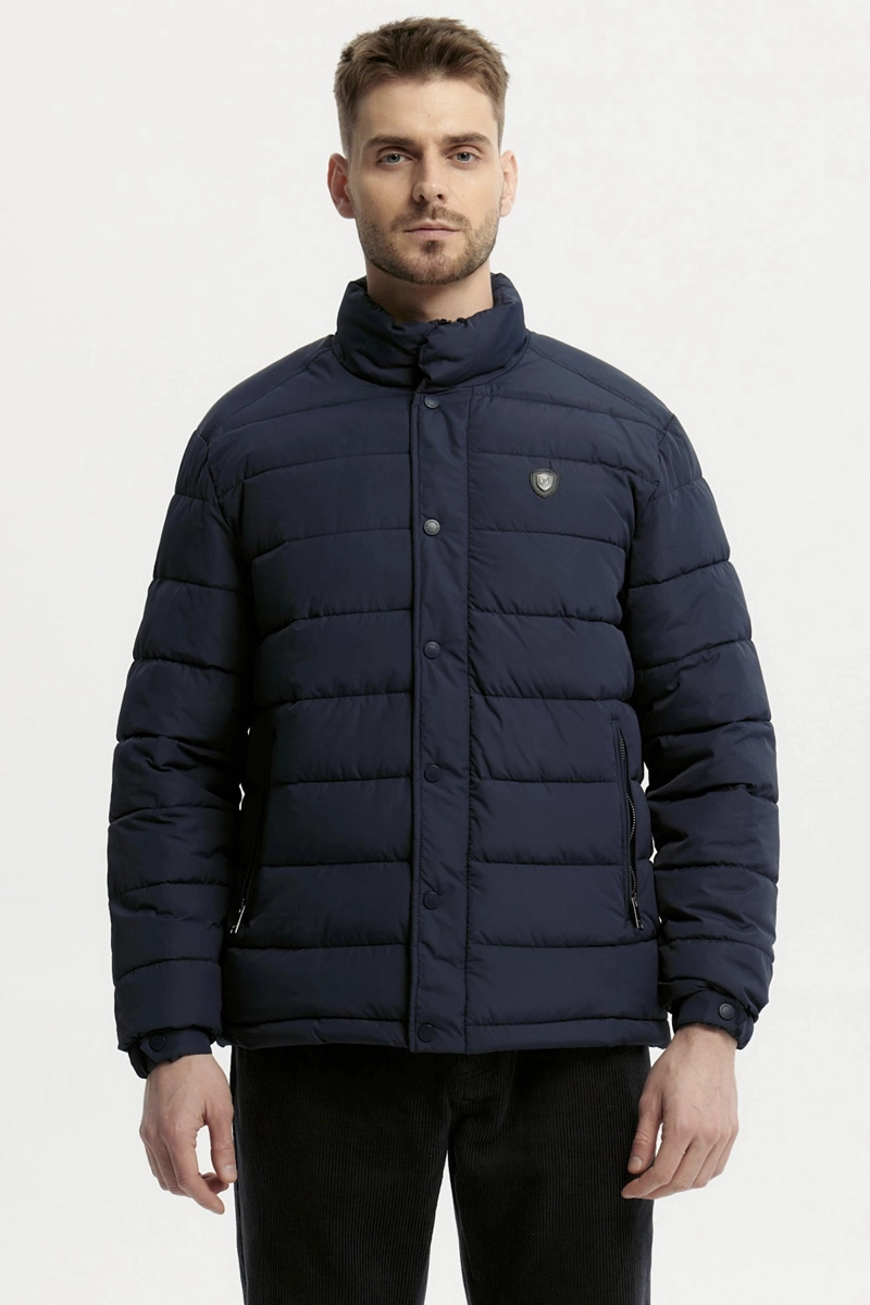 PARKA HOMBRE SLIM AZUL MARINO - 1