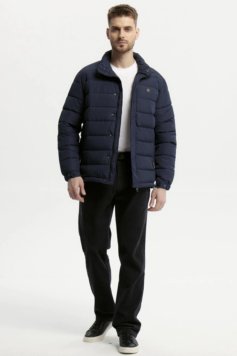 PARKA HOMBRE SLIM AZUL MARINO - 4