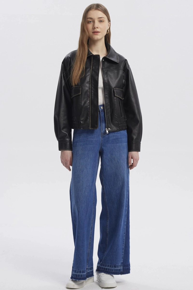 CHAQUETA MUJER RETRO CARGO NEGRO - 4