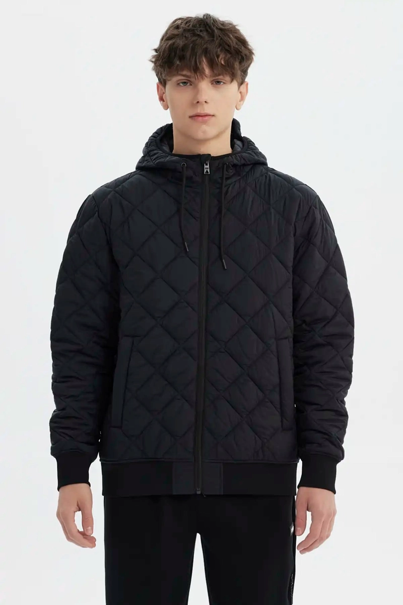 PARKA HOMBRE SLIM NEGRO - 1