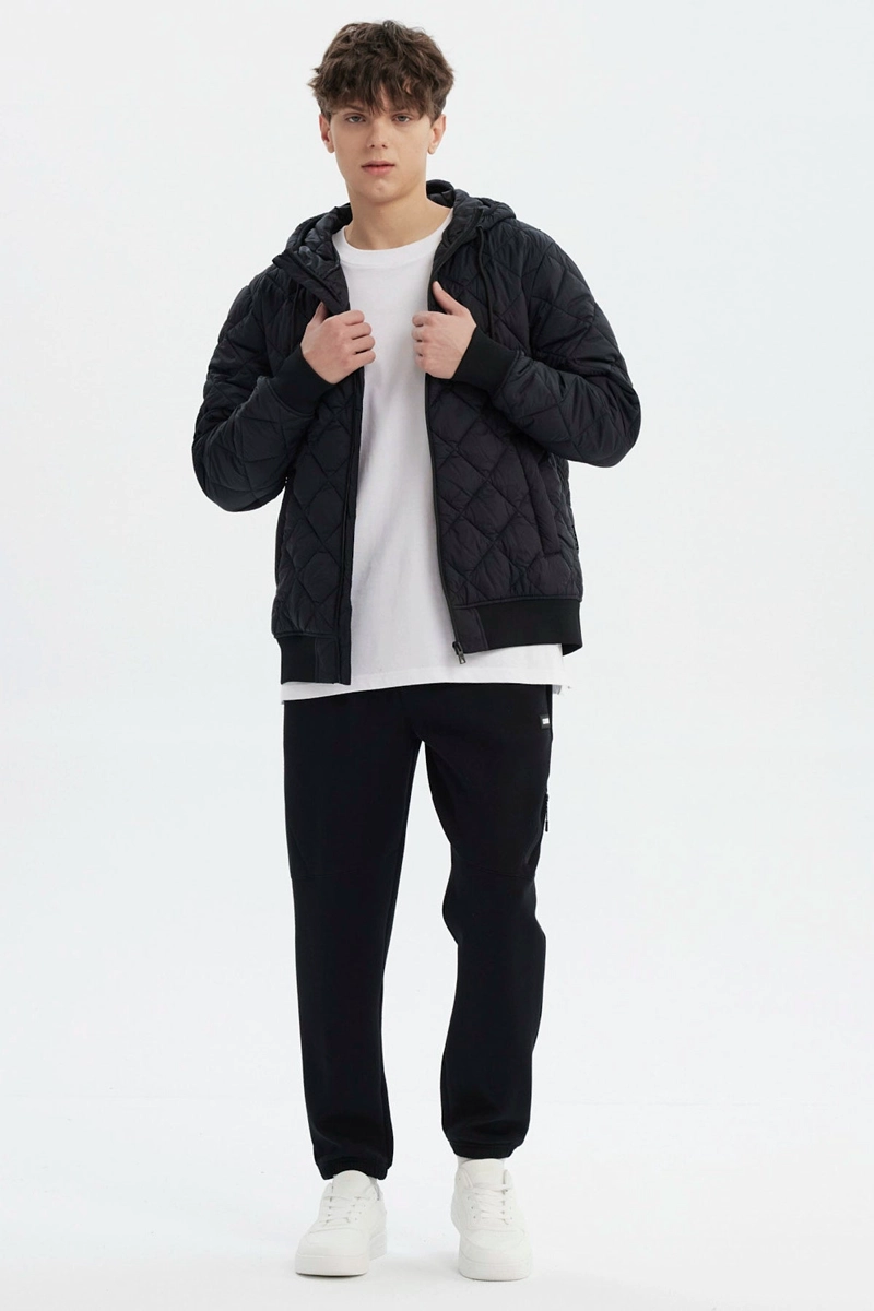 PARKA HOMBRE SLIM NEGRO - 4