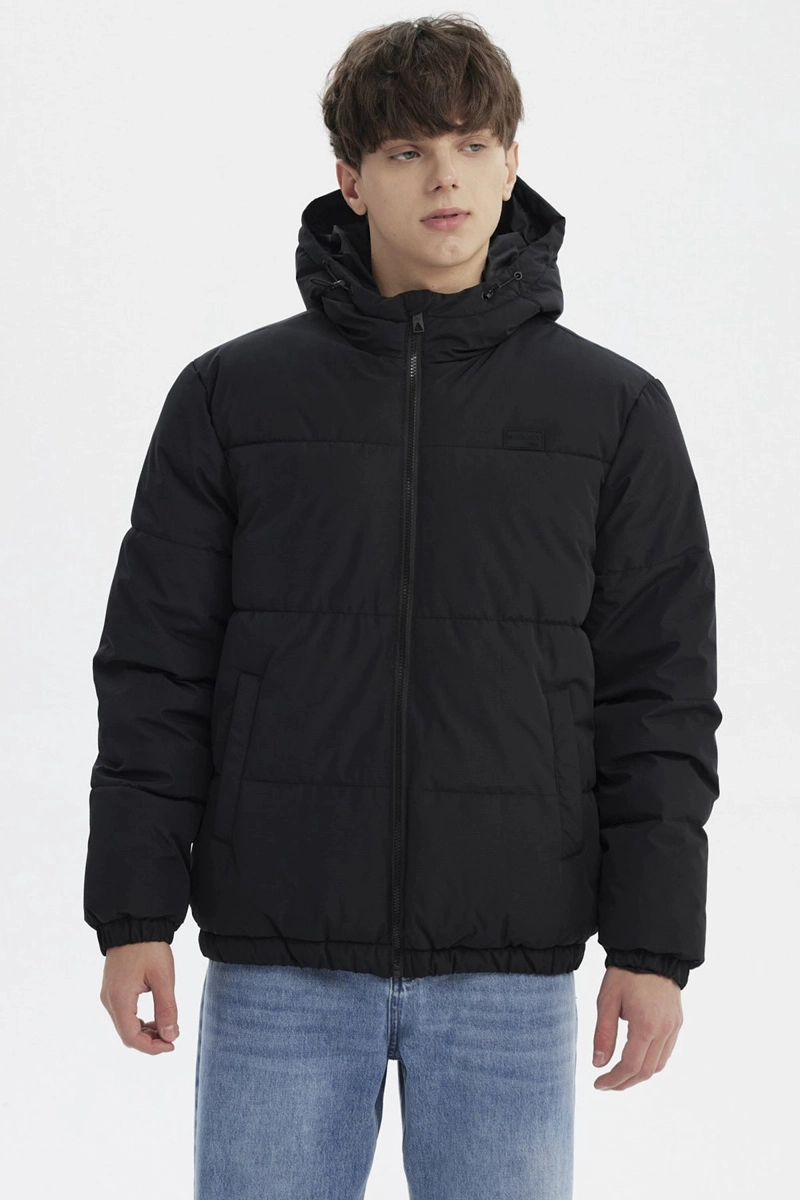 PARKA HOMBRE SLIM NEGRO - 1