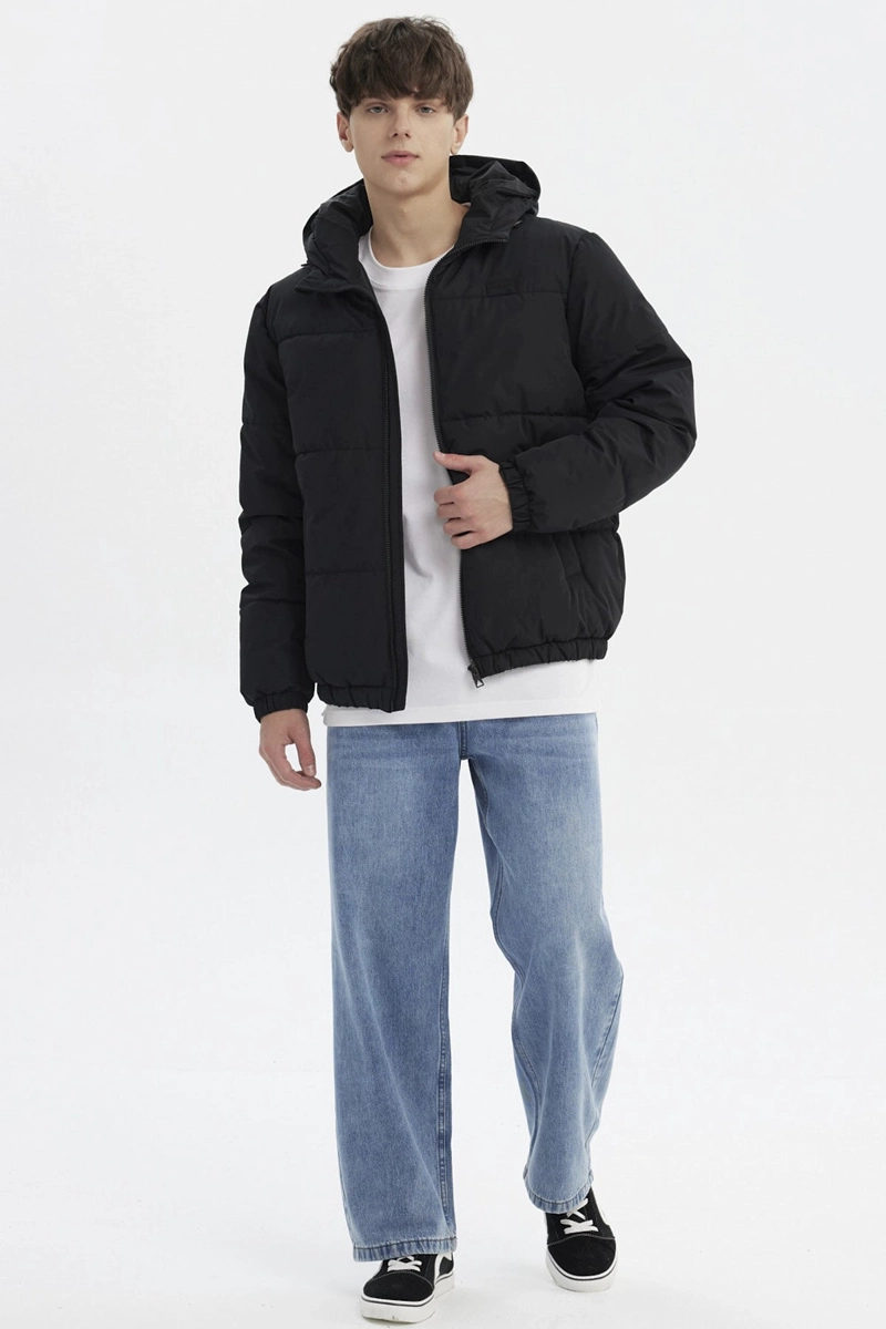 PARKA HOMBRE SLIM NEGRO - 4
