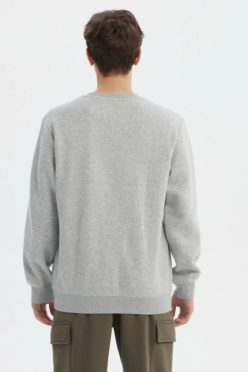 POLERON HOMBRE SLIM GRIS MELANGE - 3