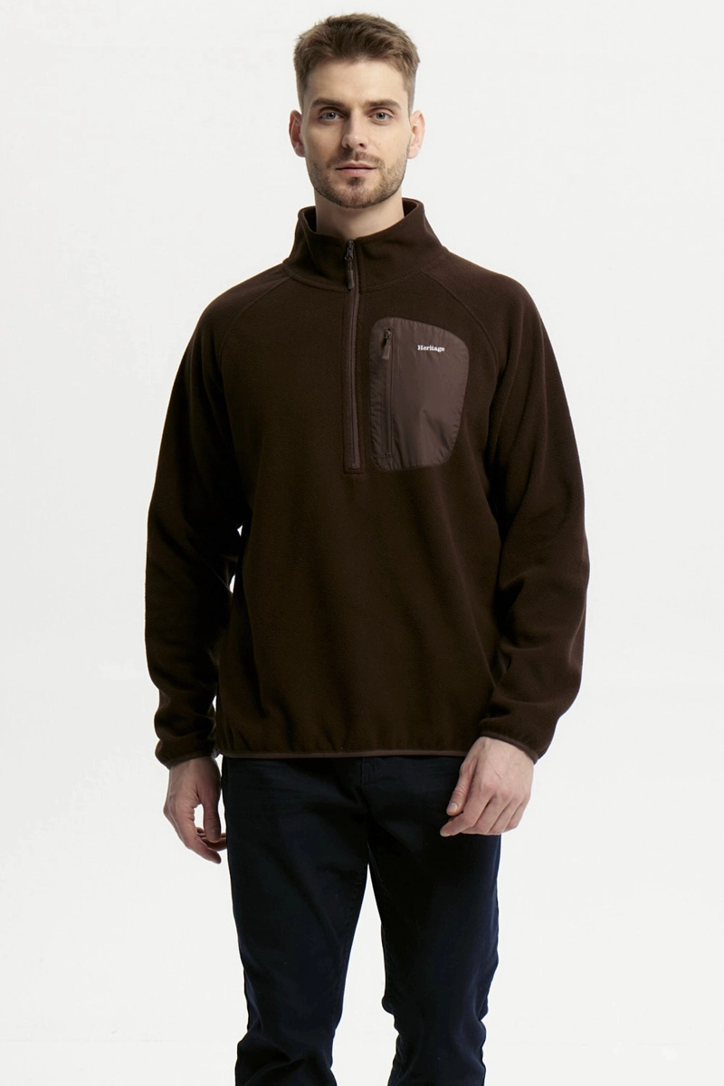 POLAR HOMBRE HALF ZIPPER CAFE - 1