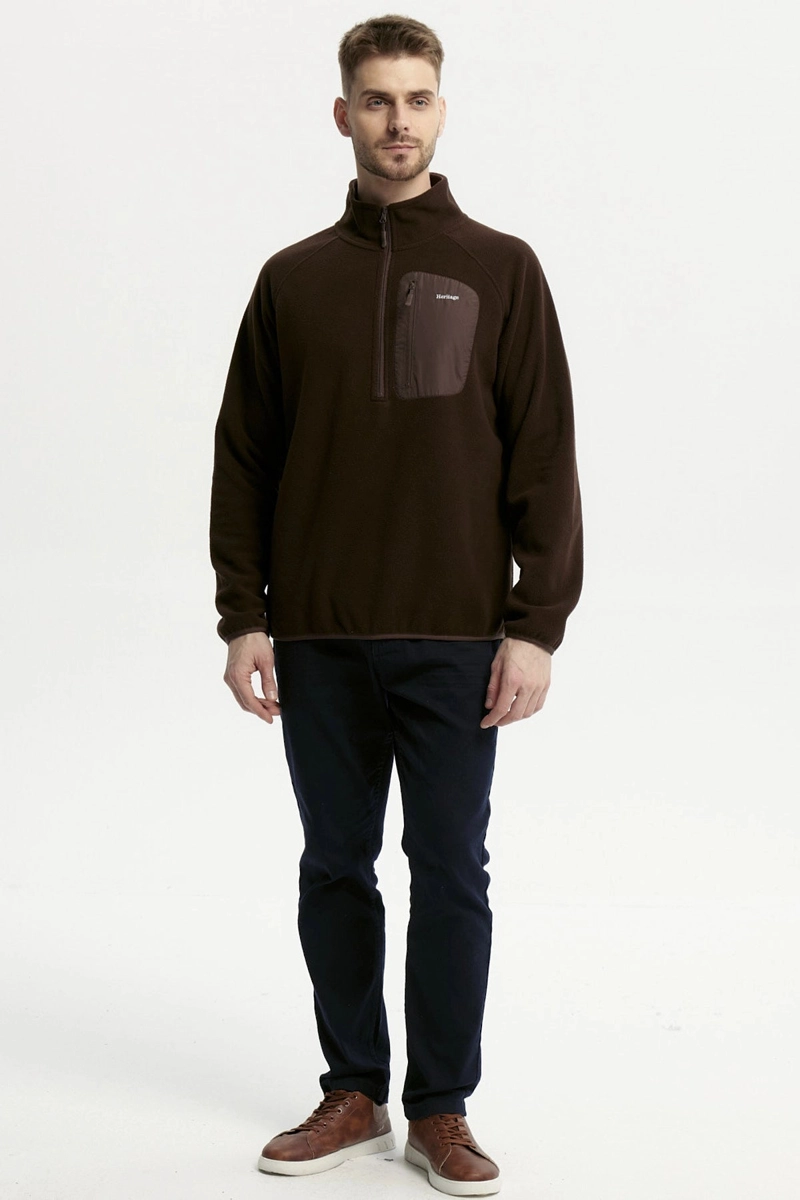POLAR HOMBRE HALF ZIPPER CAFE - 4