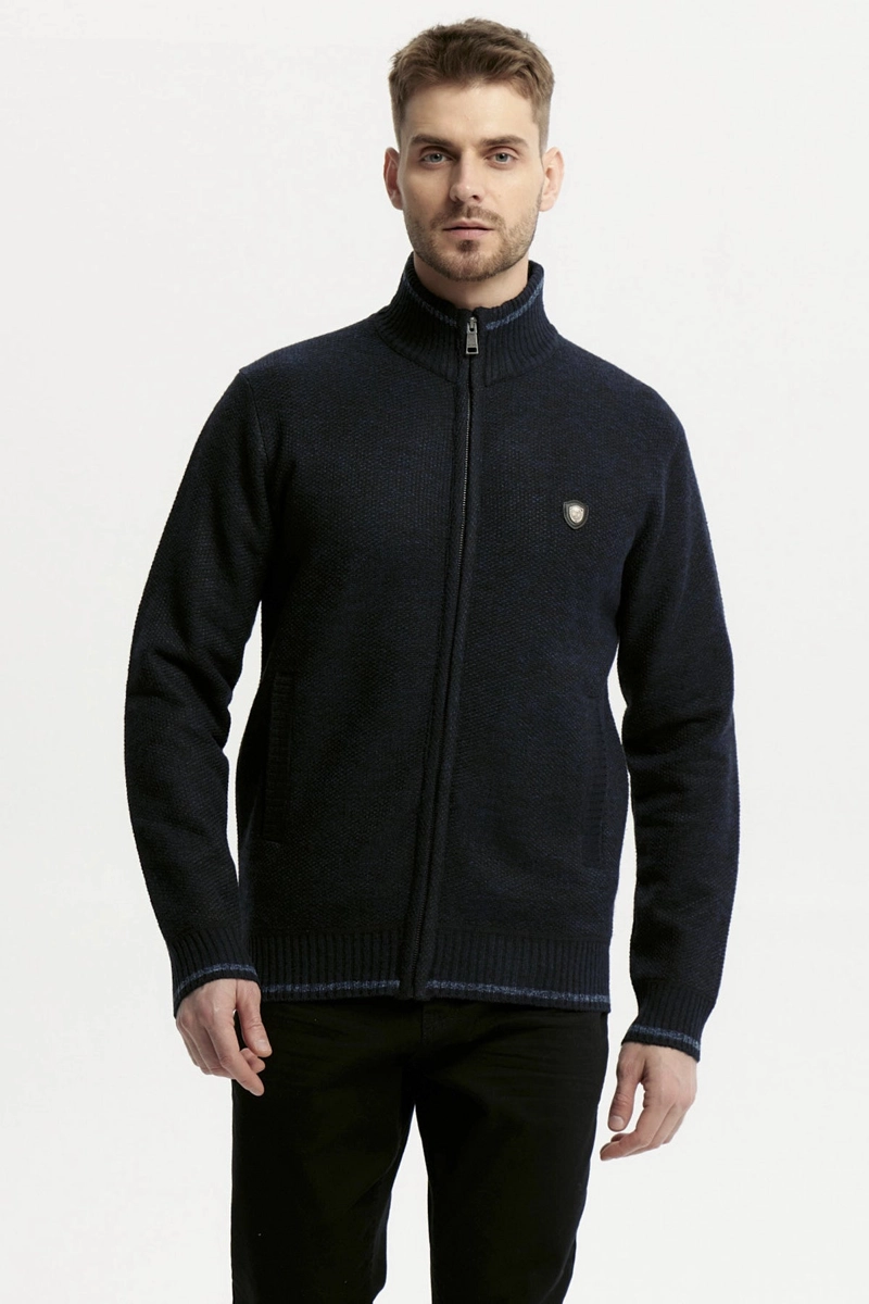 SWEATER HOMBRE SLIM AZUL MARINO - 1