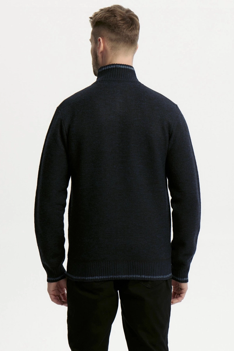 SWEATER HOMBRE SLIM AZUL MARINO - 3
