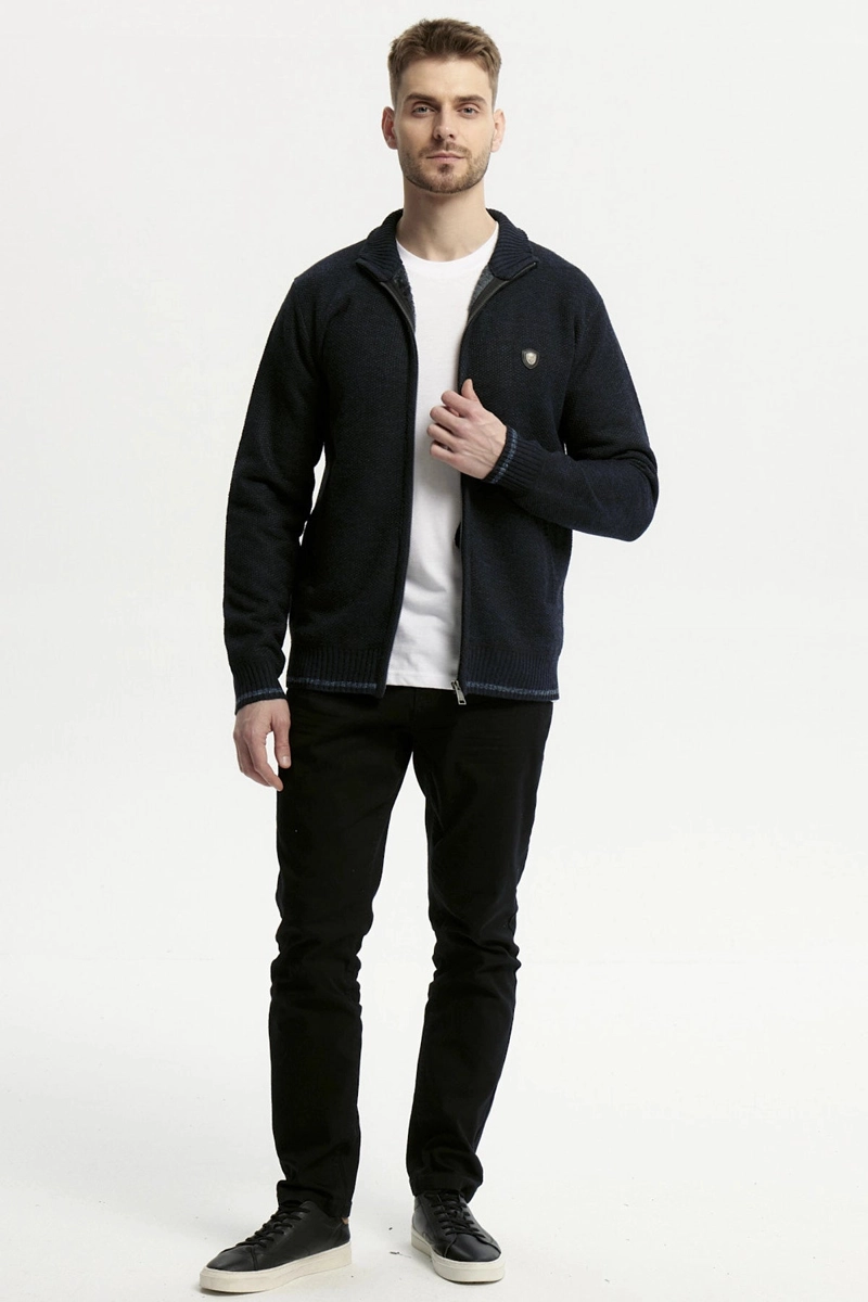 SWEATER HOMBRE SLIM AZUL MARINO - 4