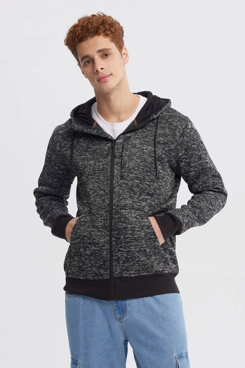 POLAR HOMBRE HOODIE NEGRO - 1