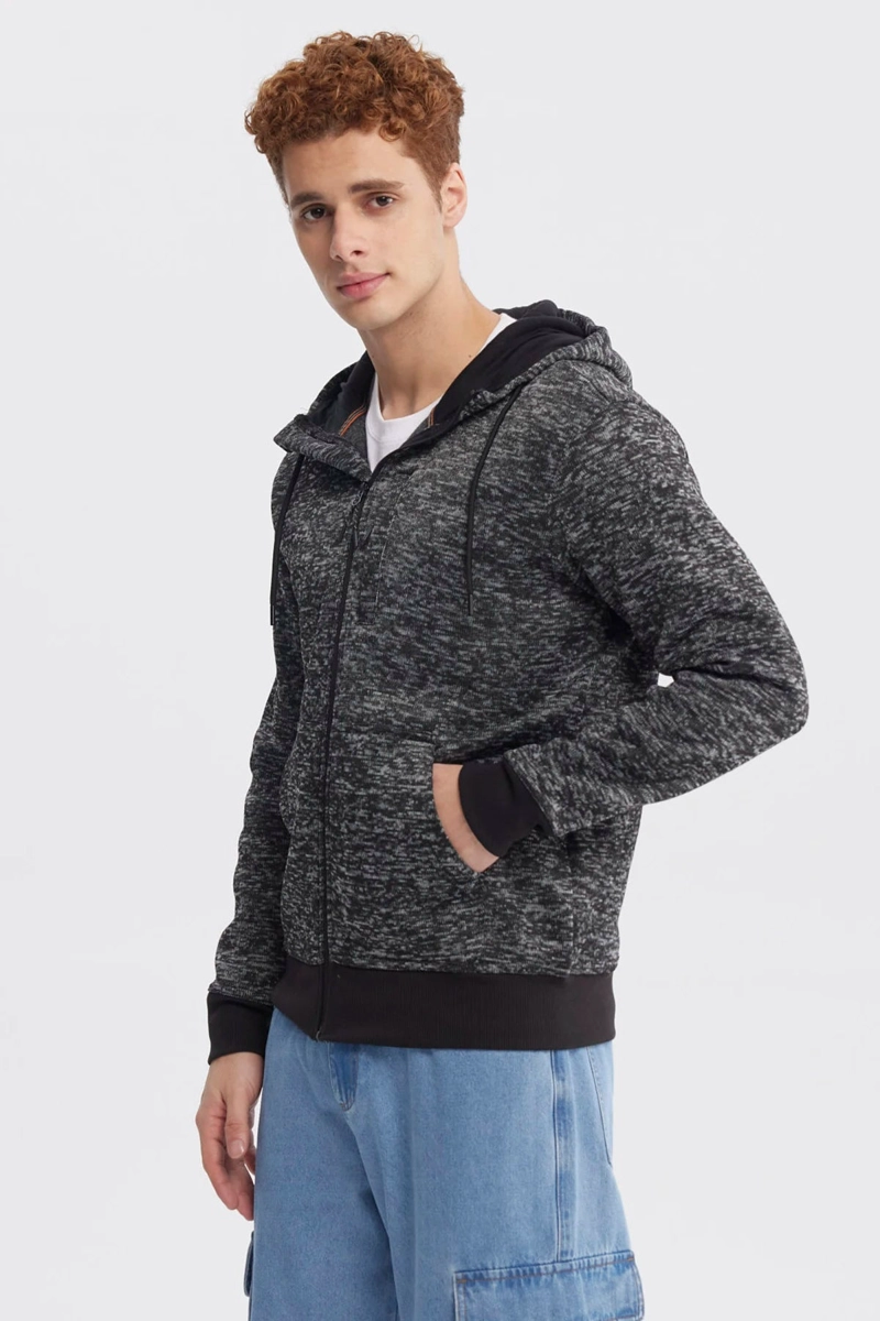 POLAR HOMBRE HOODIE NEGRO - 2