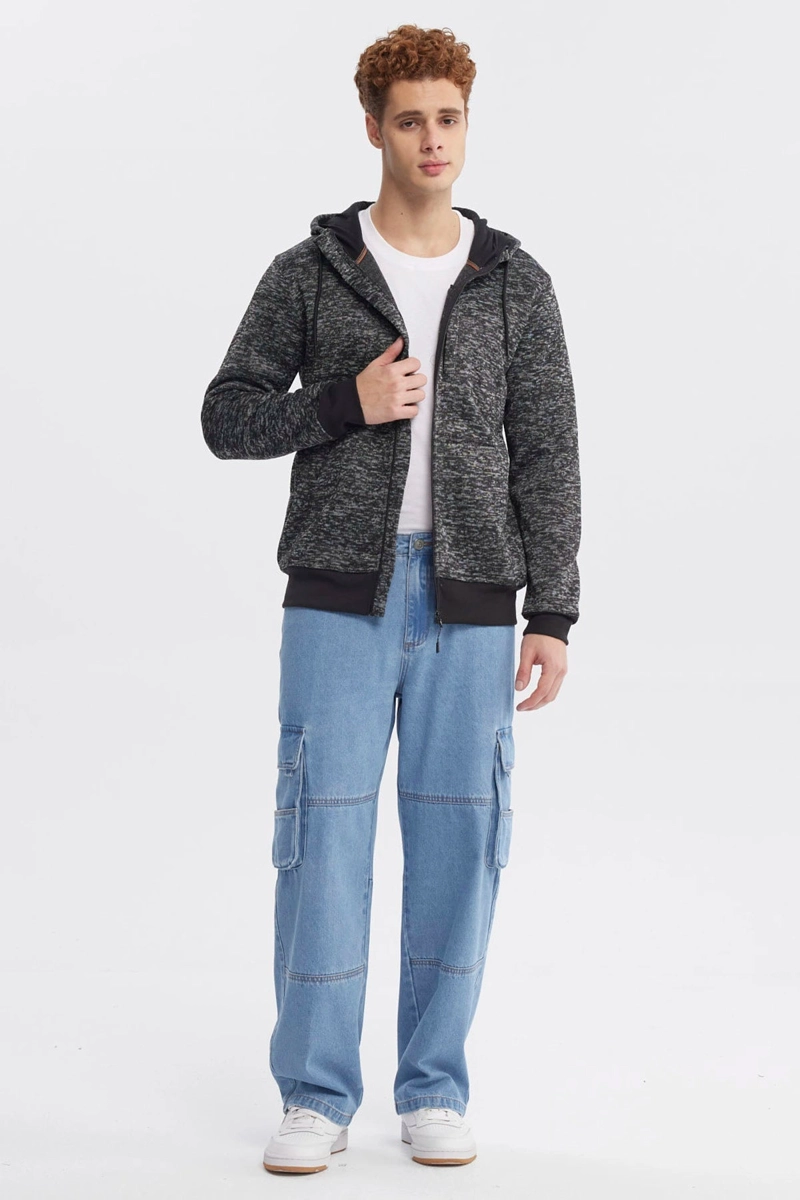 POLAR HOMBRE HOODIE NEGRO - 4