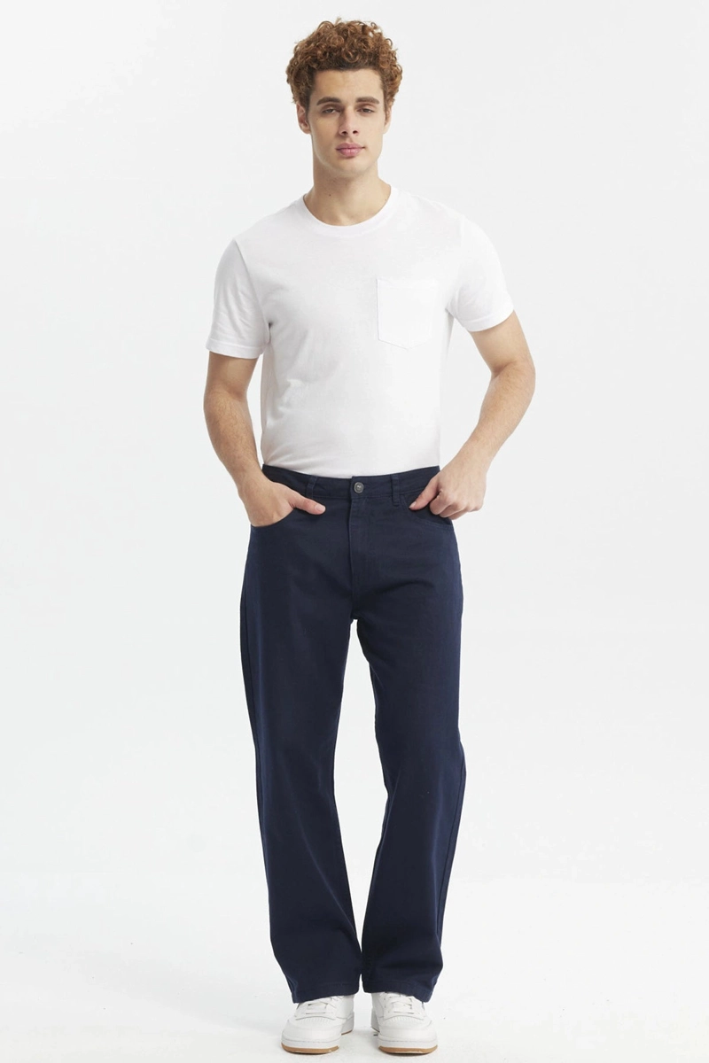 JEANS HOMBRE 650 COLOR CALCE RECTO AZUL MARINO - 4